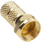Cabletech WTY0453.1 F csatlakozó koax kábelre, 6, 8mm, aranyozott, réz (WTY0453.1)