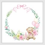  Szalvéta 33x33cm 20db/csomag Baby teddy bear pink/Gyerek mackó, rózsaszín (AMB.13319711)