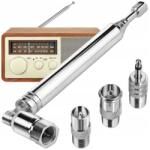  Univerzális Teleszkópos Rádiós Fm Antenna Házimozi Tornyokhoz 4 Adapter (Bomevarica0501)