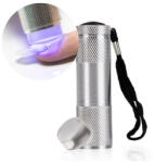  9W UV/LED lámpa - mini elemes, nyomdázóval