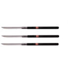 DEPOX Pachet Trei Sabii de Vânătoare Shaolin Master, Model Baston, 55 cm, Negru, Teacă Inclusă (2607)