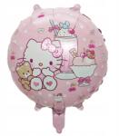 SHOW Fólia Lufi Rózsaszín Kerek Hello Kitty Cica Születésnapra 45 Cm