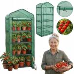EDENIA Mini Fóliaház 4 Szintes 68 X 49 X 158 CM Vas Vázzal (EN33002GN)