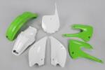 UFO Restyled műanyag szett OEM szín (2013) zöld/fehér Kawasaki KX85 UFO Váz, idomok és járműkiegészítők Idomok és burkolati elemek Komplett idom- és burkolatkészletek