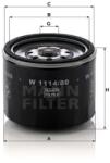 Mann Filter Olajszűrő W 1114/80