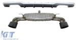 KITT Professional Exhaust Systems Komplett kipufogórendszer Audi A3 8V Hatchback Sportback Coupe (2012-2019) RS3 Design Piano Black végekkel (ESAUA38VSHB)