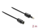 Delock Cablu audio optic mini Toslink 3.5 mm la Toslink 2m Negru, Delock 90920 (90920)