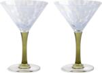 &K Amsterdam Pahare de cocktail Coupe 14 cm, verzi, 2 buc (366-01) Pahar