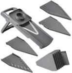 Metaltex Rasnita Metaltex Slice-V cu 5 insertii, protectie pentru degete, gri (54225940)