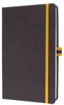 Sigel Linescape A5 Hardcover Black and Yellow 88-Sheet Exclusive Lined Notebook (LS107)