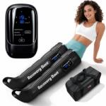 Linomag Aparat de Masaj pentru Picioare Wireless, Linomag®, Cizme de Compresie pentru Recuperare Musculară, Drenaj limfatic, Presopunctura, Masaj circulator, Masaj Relaxare, 5 Camere Compresie cu Aer, 11 Nive Aparat de masaj