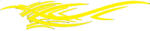 AutoHelix MSA Sticker auto "Racing Sports" 94.4 cm, galben (7233)