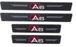 AutoHelix MSA Set 4 bucati autocolante din fibra de carbon anti-zgarieturi pentru pragurile usilor Audi A6 (MAF966)