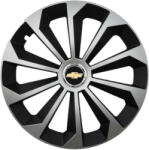 AutoHelix MSA Set 4 Capace Roti 15 inchi (R15) Fame Gri-Negru, Compatibile Cu Chevrolet (1909-1909)