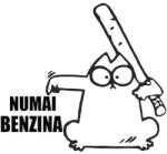 AutoHelix MSA Sticker clapeta rezervor auto, culoare neagra, " Numai Benzina (STKNBZ)