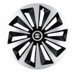 AutoHelix MSA Set 4 capace roti Fox Gri-Negru R15 Compatibil Cu Seat (6211)