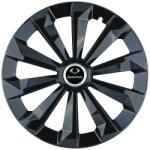AutoHelix MSA Set 4 Capace Roti 15 inchi (R15) Fame Negru, Compatibile Cu SsangYoung (10070)