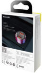 AMiO Incarcator de masina, Baseus Magic, 2x USB, 3.0, 45W, roșu-albastru (AX_BAS29323)
