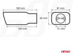 AMiO Ornament toba eșapament, universal, oțel inoxidabil, cromat, 30 - 48 mm (AX_01315)