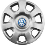 AutoHelix MSA Set 4 capace roti 15 inchi (R15) Compatibile Cu Volkswagen model - 336, Sigla Albastra (336VwAlbastru)