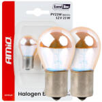 AMiO Becuri halogen PY21W 12V 21W BAU15S LumiTec portocaliu crom 2 buc AMIO-04627 (AX_04627)