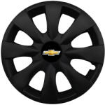 AutoHelix MSA Set 4 capace roti potrivite jantelor de 15 inchi (R15) compatibile CHEVROLET, Model - 316 Black Edition (316ChevroletBlack)