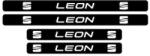 AutoHelix MSA Set 4 Stickere Negre Pentru Praguri Seat Leon (STKSL)
