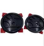 AutoHelix MSA Set 2 embleme capotă/portbagaj negru lucios 80mm x 90mm, pentru Skoda (k0228-0407-035)