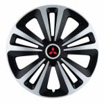 AutoHelix MSA Set 4 Capace Roti Terra Gri-Negru R15, Compatibil Cu Mitsubishi (2831)