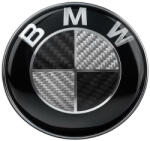 AutoHelix MSA Emblema BMW capota/portbagaj, 82mm, negru+carbon (iro218)