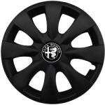 AutoHelix MSA Set 4 capace roti potrivite jantelor de 15 (R15) inchi compatibile ALFA ROMEO, Model - 316 Black Edition (316AlfaBlack)