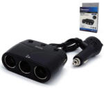 Olesson Încărcător Auto Olesson cu 3 Prize și 2 Porturi USB si voltmetru (AX_1679)