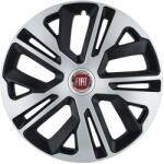 AutoHelix MSA Set 4 Capace Roti 14 inchi (R14) Raven Gri-Negru, Compatibile Cu Fiat (1675)