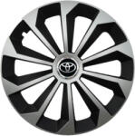 AutoHelix MSA Set 4 Capace Roti 15 inchi (R15) Fame Gri-Negru, Compatibile Cu Toyota (2141-2141)