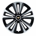 AutoHelix MSA Set 4 Capace Roti Terra Gri-Negru R15, Compatibil Cu Chevrolet (2613)
