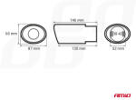 AMiO Ornament toba eșapament, universal, oțel inoxidabil, AMiO MT 003, 30 - 42 mm (AX_01303)