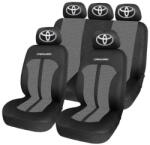 AutoHelix MSA Set Huse Scaune Universale Premium Carguard Personalizate cu Toyota - Negru/Gri (HLXgri.16)