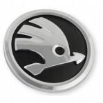 AutoHelix MSA Emblema Skoda, pentru Octavia 5JD853621A, 80 mm, Negru/Argint (maf521)