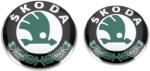 Maf Auto Tuning Set embleme Skoda, 90mm fata si 80mm spate, glossy, verde inchis (K0286-0626-012)