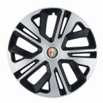 AutoHelix MSA Set 4 Capace Roti 15 inchi (R15) Raven Gri-Negru, Compatibile Cu Alfa Romeo (1644)