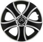 AutoHelix MSA Set 4 Capace Roti 15 inchi (R15) Bis Gri-Negru, Compatibile Cu Citroen (3135)