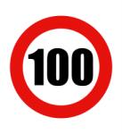 AutoHelix MSA Abțibild limitator viteză, 100 km (AX_AL 100)