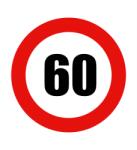 AutoHelix MSA Abțibild limitator viteză, 60 km (AX_AL 60)