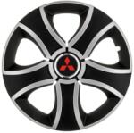 AutoHelix MSA Set 4 Capace Roti 15 inchi (R15) Bis Gri-Negru, Compatibile Cu Mitsubishi (3205)