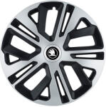 Creative Rey Set 4 Capace Roti R14 inch, pentru Skoda Alb Negru, model Raven Mix (18962-1)