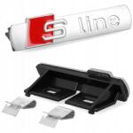 AutoHelix MSA Emblema auto Audi S-LINE, 7x1, 7x3 cm, argintie, montaj simplu (EM45AUDIS-LINESrebrny)