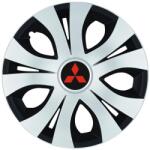 AutoHelix MSA Set 4 Capace Roti Top Gri-Negru R15, Compatibil Cu Mitsubishi (14591)