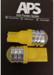 AutoHelix MSA Set 2 becuri auto T10/W5W- cu lupa 12V Amber (AX_LED 529-A)