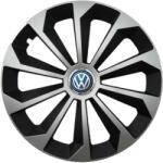 AutoHelix MSA Set 4 Capace Roti 15 inchi (R15) Fame Gri-Negru, Compatibile Cu Volkswagen (2147-2147)