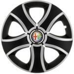 AutoHelix MSA Set 4 Capace Roti 14 inchi (R14) Bis Gri-Negru, Compatibile Cu Alfa Romeo (3099)